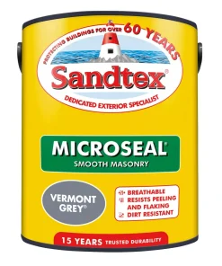 Sandtex Smooth Masonry Paint Vermont Grey 5Ltr