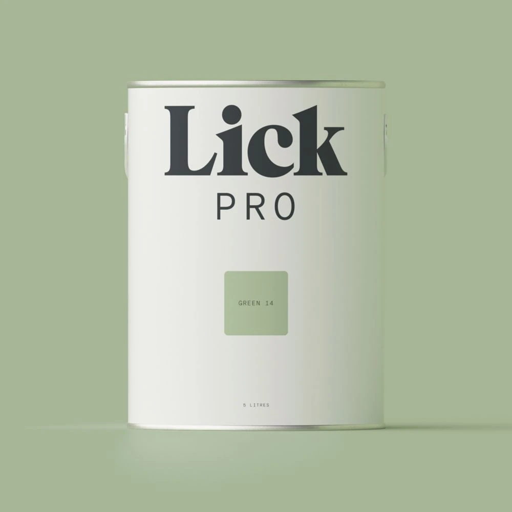 LickPro Eggshell Green 14 Emulsion Paint 5Ltr