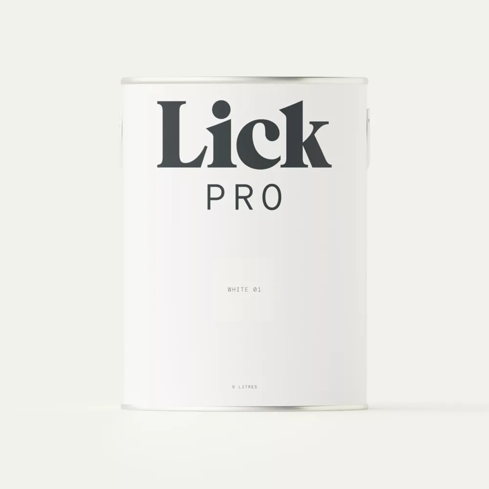 LickPro Matt White 01 Emulsion Paint 5Ltr