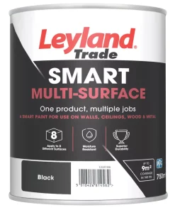Leyland Trade Smart Eggshell Black Emulsion Multi-Surface Paint 750ml