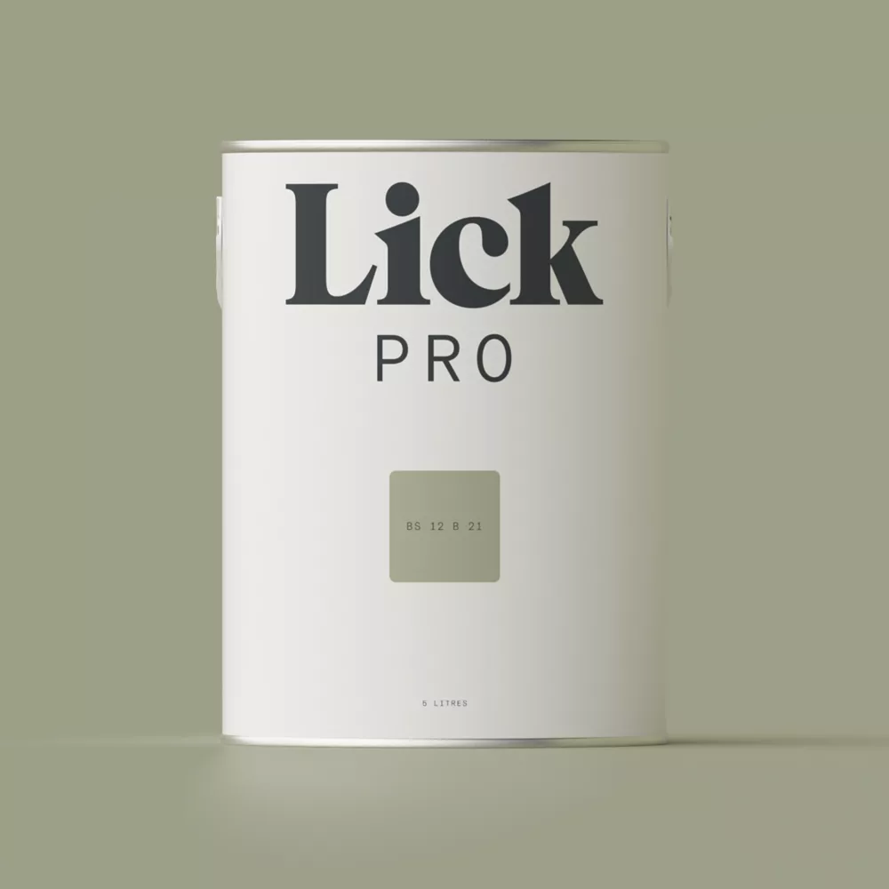 LickPro Eggshell Green BS 12 B 21 Emulsion Paint 5Ltr