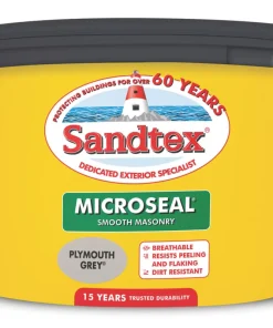 Sandtex Smooth Masonry Paint Plymouth Grey 10Ltr