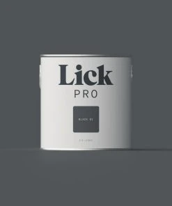 LickPro Eggshell Black 01 Emulsion Paint 2.5Ltr