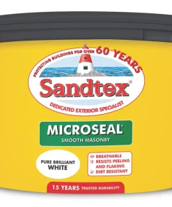 Sandtex Ultra Smooth Masonry Paint Pure Brilliant White 10Ltr