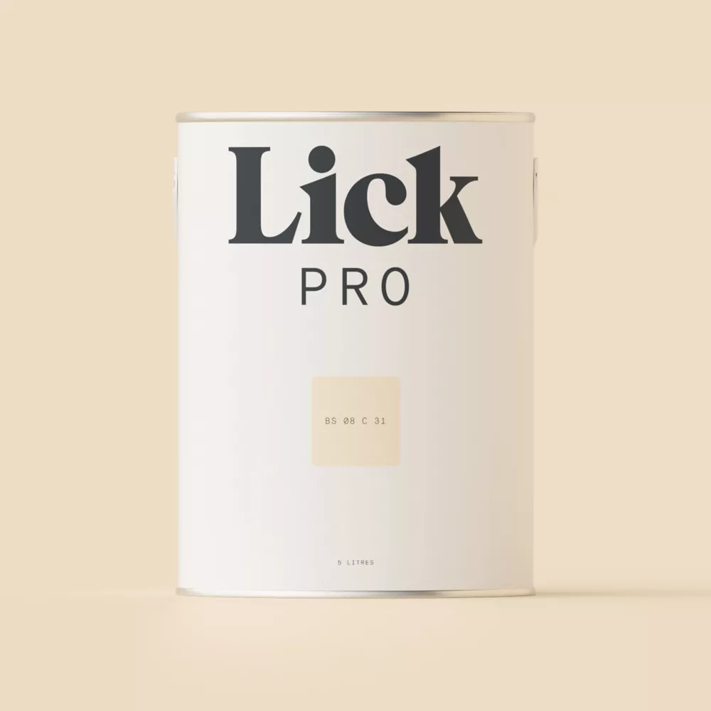LickPro Matt White BS 08 C 31 Emulsion Paint 5Ltr