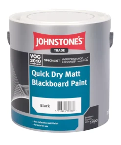 Johnstones Matt Blackboard Paint Black 2.5Ltr