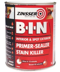 Zinsser B-I-N Shellac-Based Primer Sealer 1Ltr
