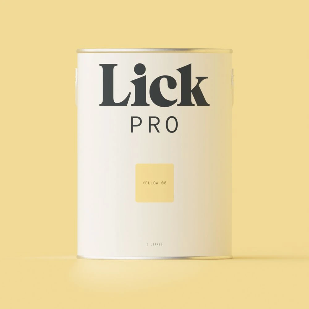 LickPro Eggshell Yellow 08 Emulsion Paint 5Ltr
