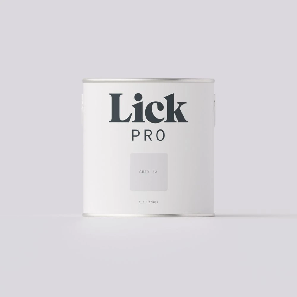 LickPro Matt Grey 14 Emulsion Paint 2.5Ltr