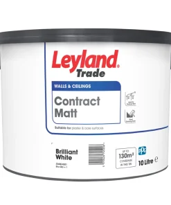 Leyland Trade Contract Matt Brilliant White Emulsion Paint 10Ltr