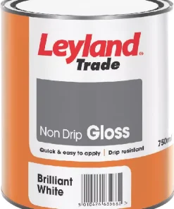 Leyland Trade Gloss White Trim Non-Drip Paint 750ml