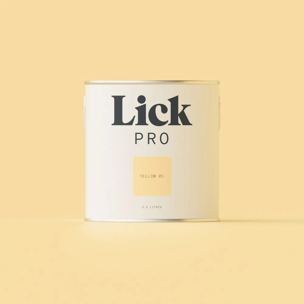 LickPro Matt Yellow 01 Emulsion Paint 2.5Ltr
