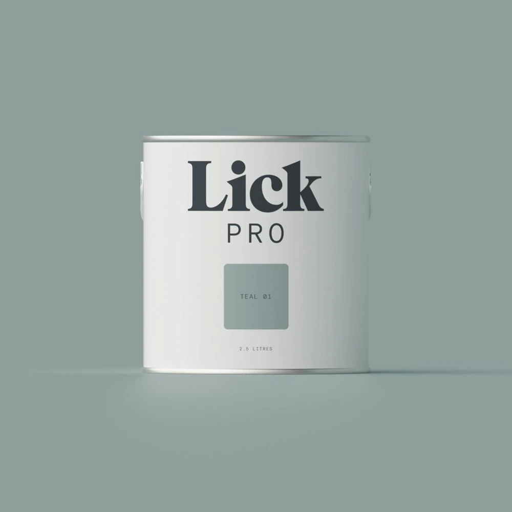 LickPro Matt Teal 01 Emulsion Paint 2.5Ltr 3 LickPro Matt Teal 01 Emulsion Paint 2.5Ltr