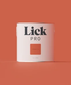 LickPro Eggshell Orange 01 Emulsion Paint 2.5Ltr