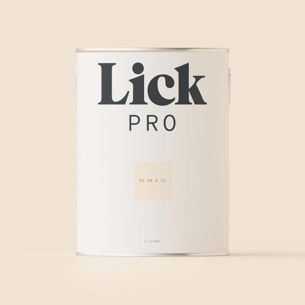 LickPro Eggshell White BS 08 B 15 Emulsion Paint 5Ltr