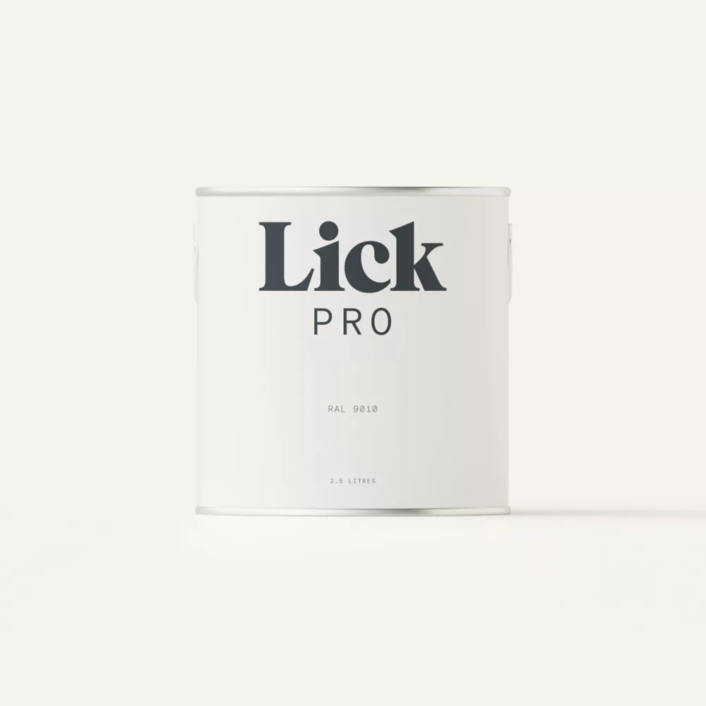 LickPro Matt White RAL 9010 Emulsion Paint 2.5Ltr