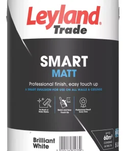 Leyland Trade Smart Matt Brilliant White Emulsion Paint 5Ltr