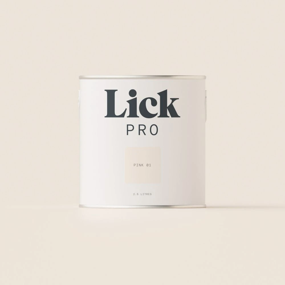 LickPro Matt Pink 01 Emulsion Paint 2.5Ltr