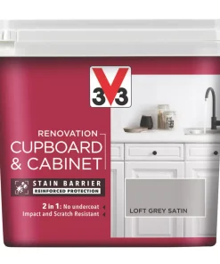 V33 Satin Loft Grey Trim Cabinet Paint 750ml