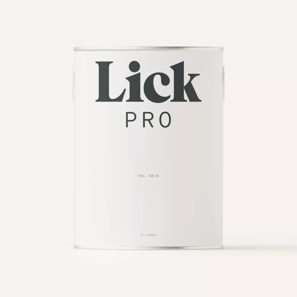 LickPro Matt White RAL 9010 Emulsion Paint 5Ltr