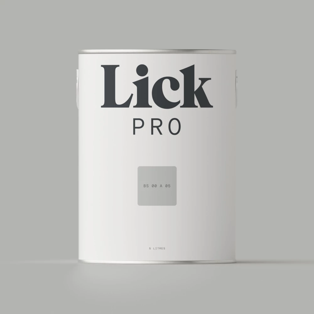 LickPro Matt Grey BS 00 A 05 Emulsion Paint 5Ltr