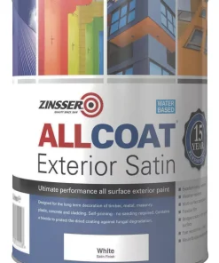 Zinsser All Coat Exterior Paint White 1Ltr