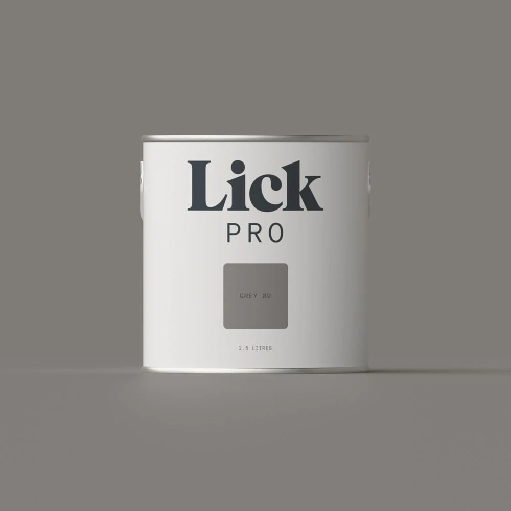 LickPro Eggshell Grey 09 Emulsion Paint 2.5Ltr