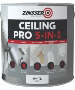 Zinsser Ceiling Pro 5-in-1 Paint White 2.5Ltr