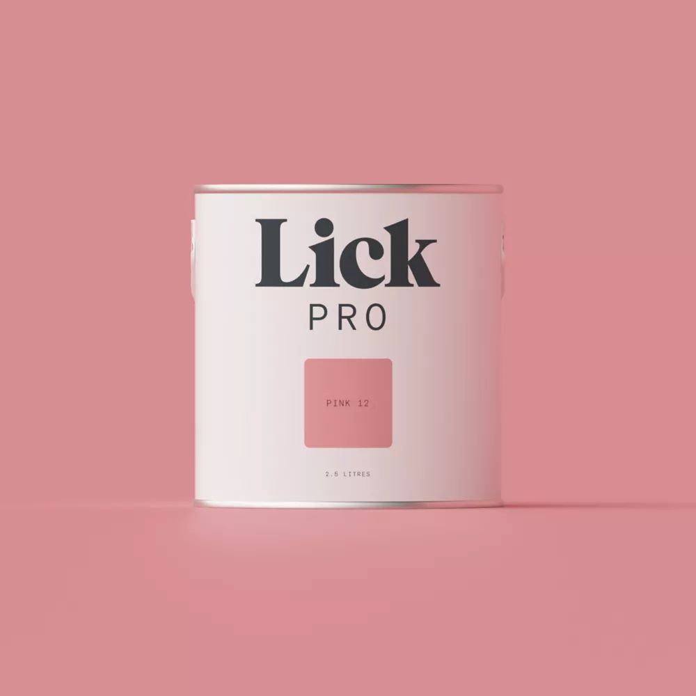 LickPro Matt Pink 12 Emulsion Paint 2.5Ltr