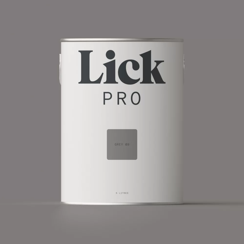 LickPro Eggshell Grey 09 Emulsion Paint 5Ltr