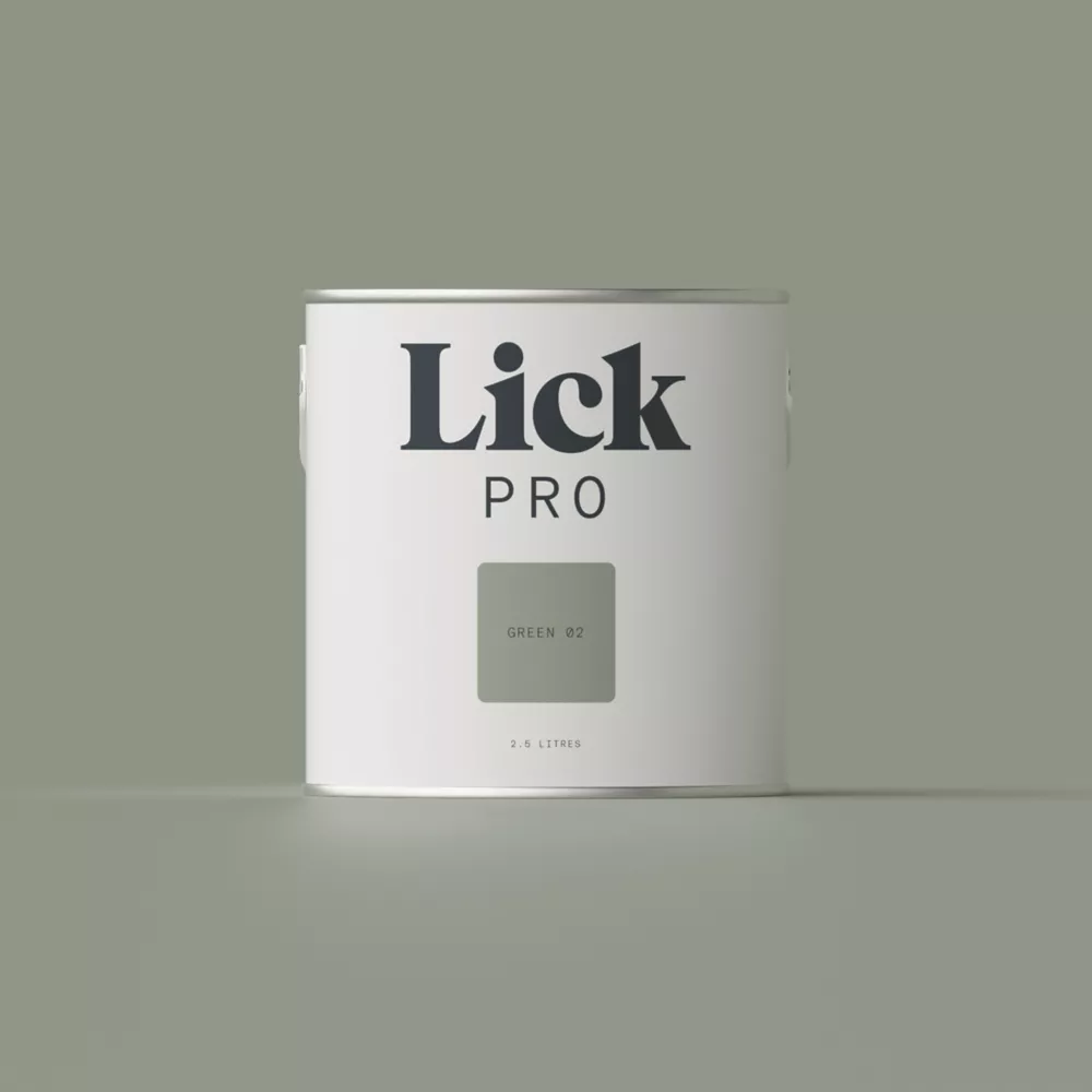 LickPro Eggshell Green 02 Emulsion Paint 2.5Ltr