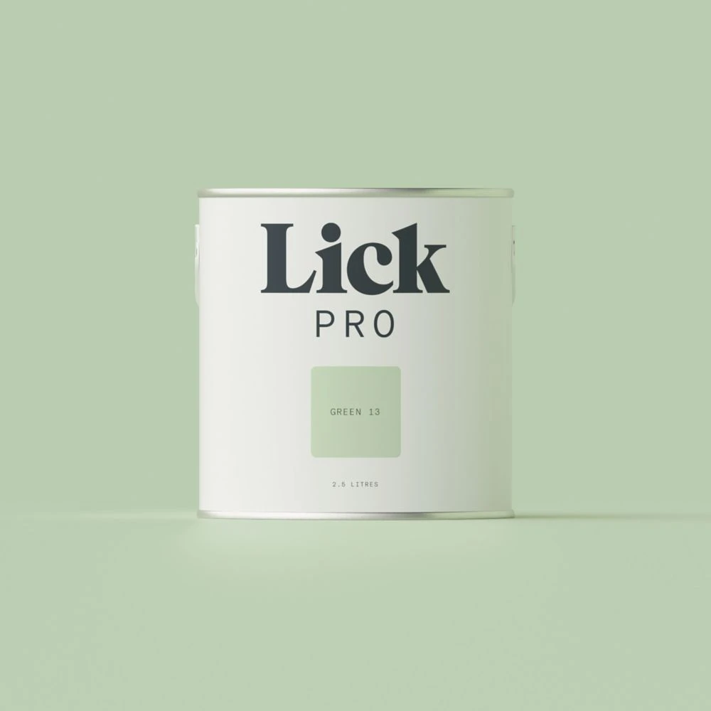 LickPro Eggshell Green 13 Emulsion Paint 2.5Ltr