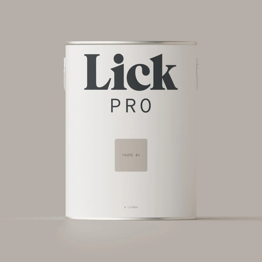LickPro Matt Taupe 01 Emulsion Paint 5Ltr 3 LickPro Matt Taupe 01 Emulsion Paint 5Ltr