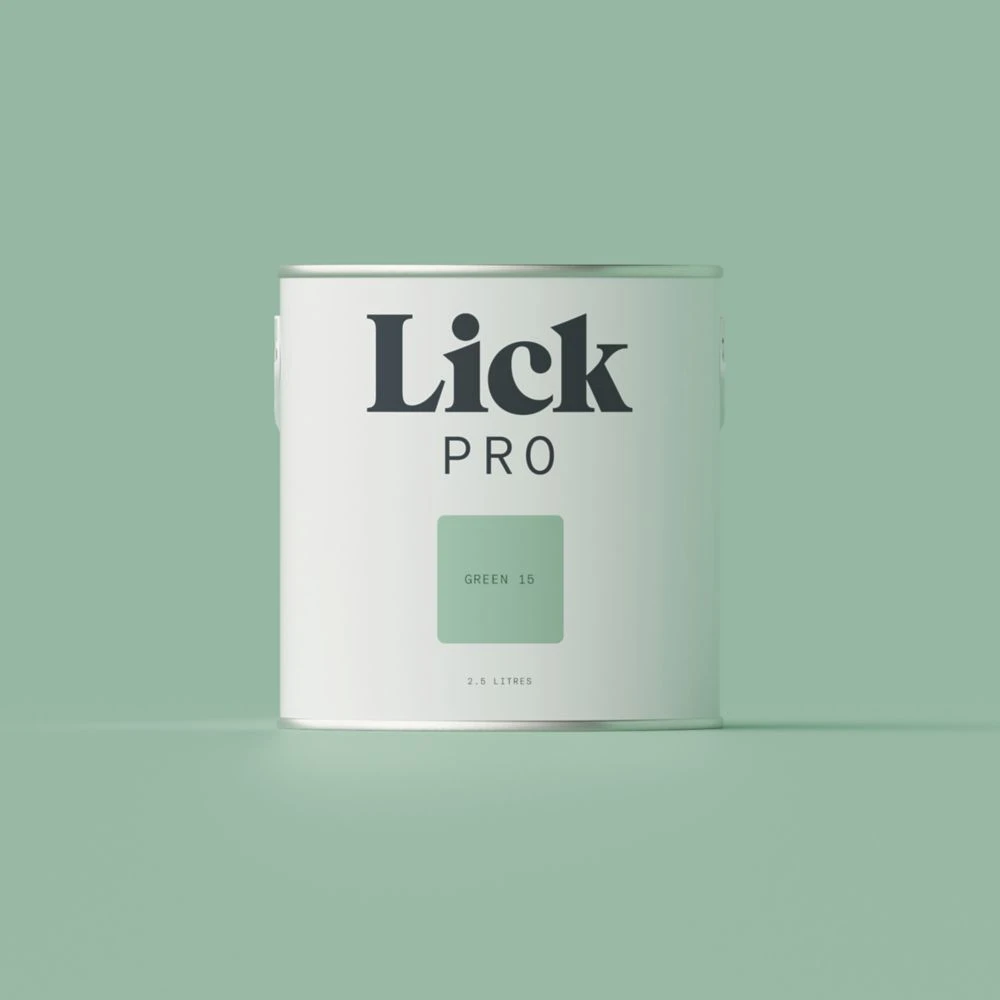 LickPro Matt Green 15 Emulsion Paint 2.5Ltr