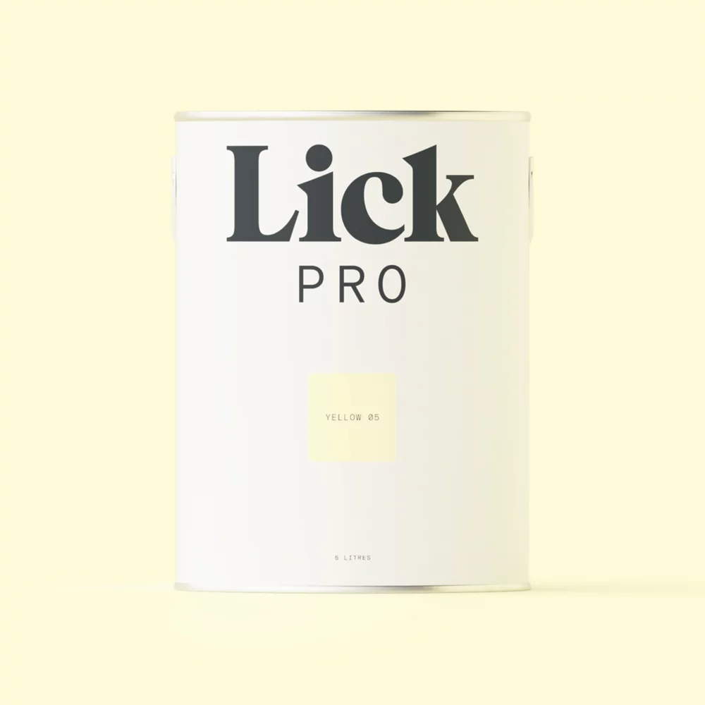 LickPro Eggshell Yellow 05 Emulsion Paint 5Ltr