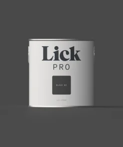 LickPro Eggshell Black 02 Emulsion Paint 2.5Ltr