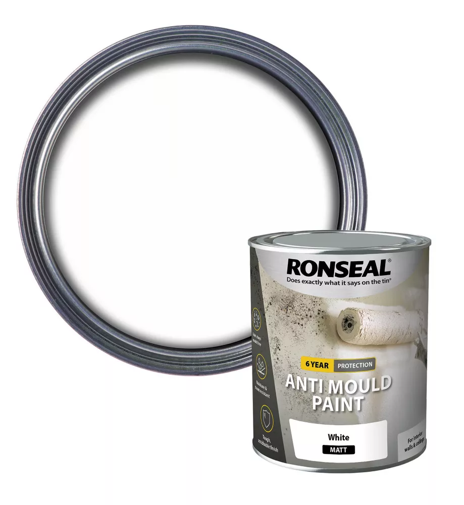 Ronseal Anti Mould Paint Matt White 2.5Ltr - Image 3