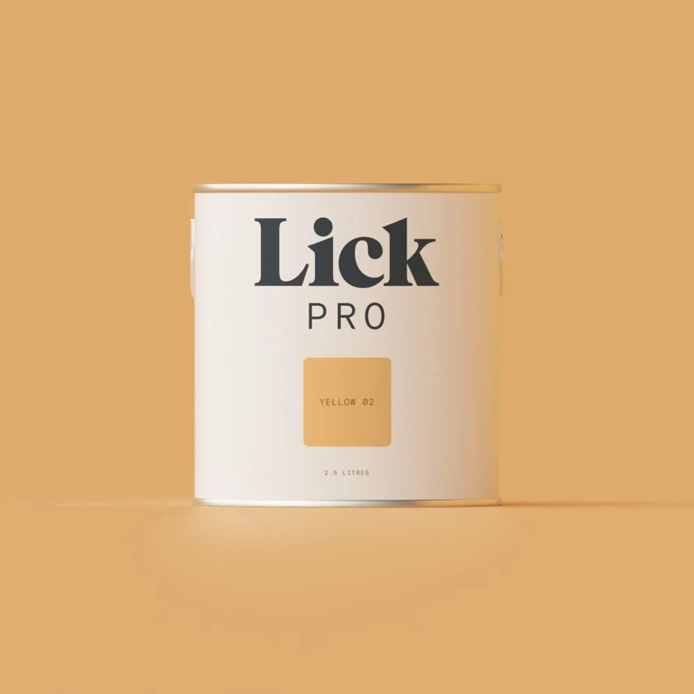 LickPro Matt Yellow 02 Emulsion Paint 2.5Ltr