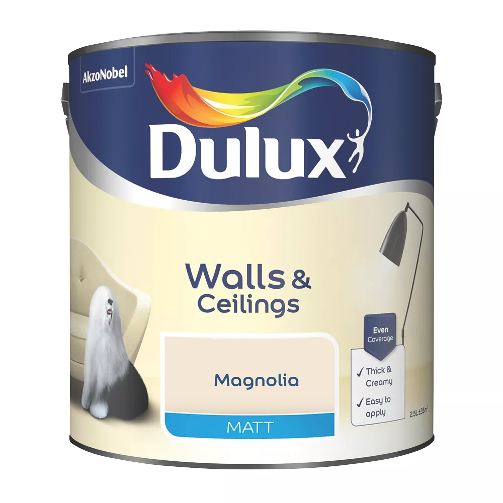 Dulux Matt Magnolia Emulsion Paint 2.5Ltr 3 Dulux Matt Magnolia Emulsion Paint 2.5Ltr