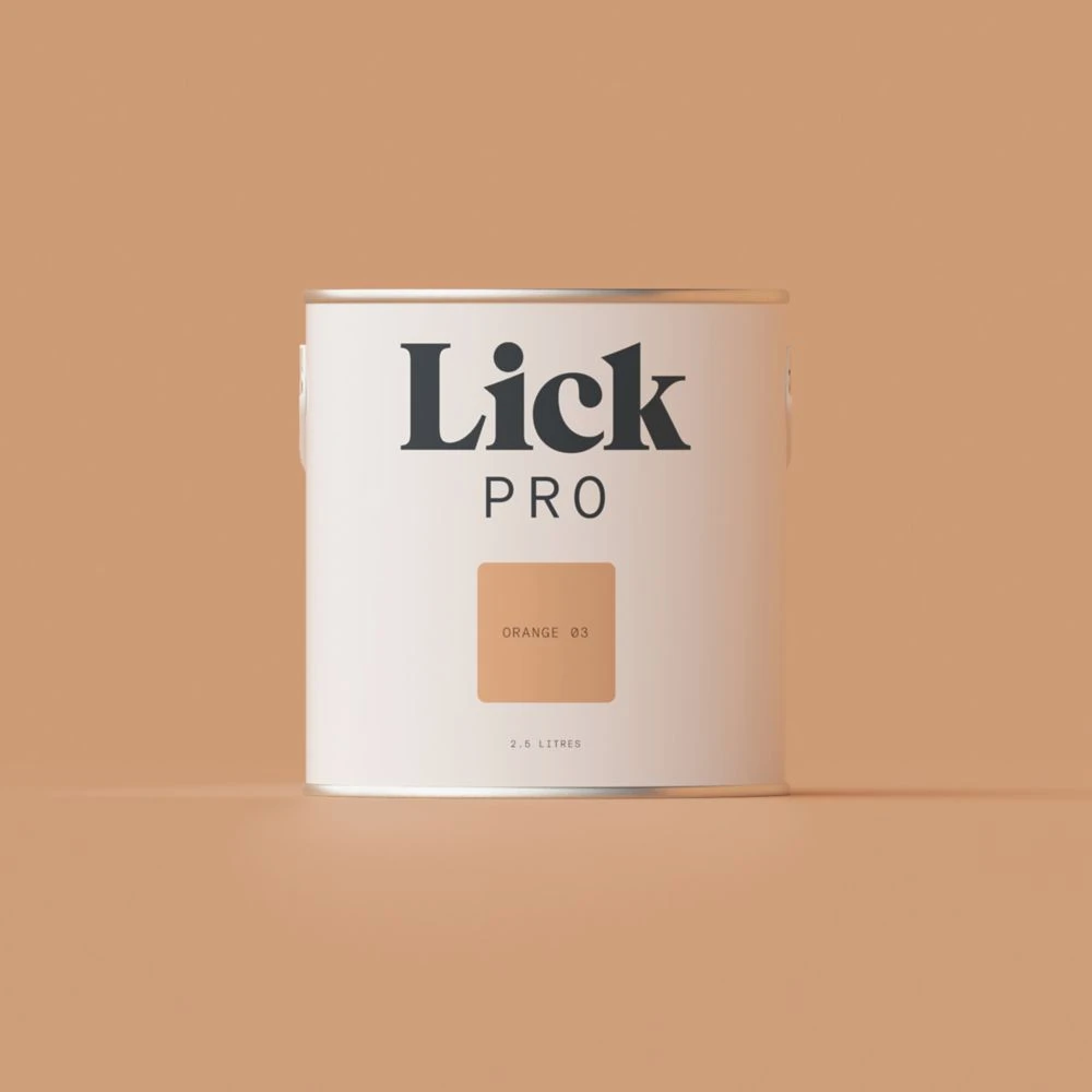 LickPro Eggshell Orange 03 Emulsion Paint 2.5Ltr