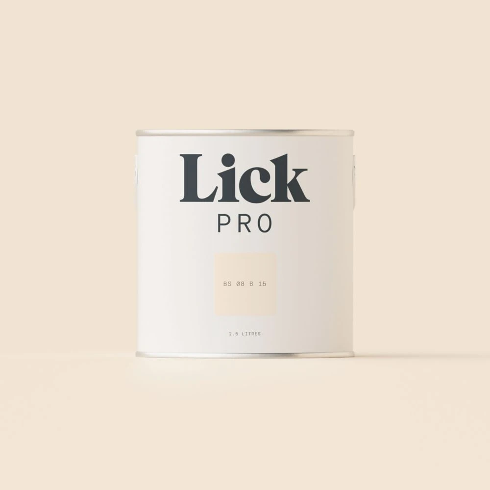 LickPro Matt White BS 08 B 15 Emulsion Paint 2.5Ltr