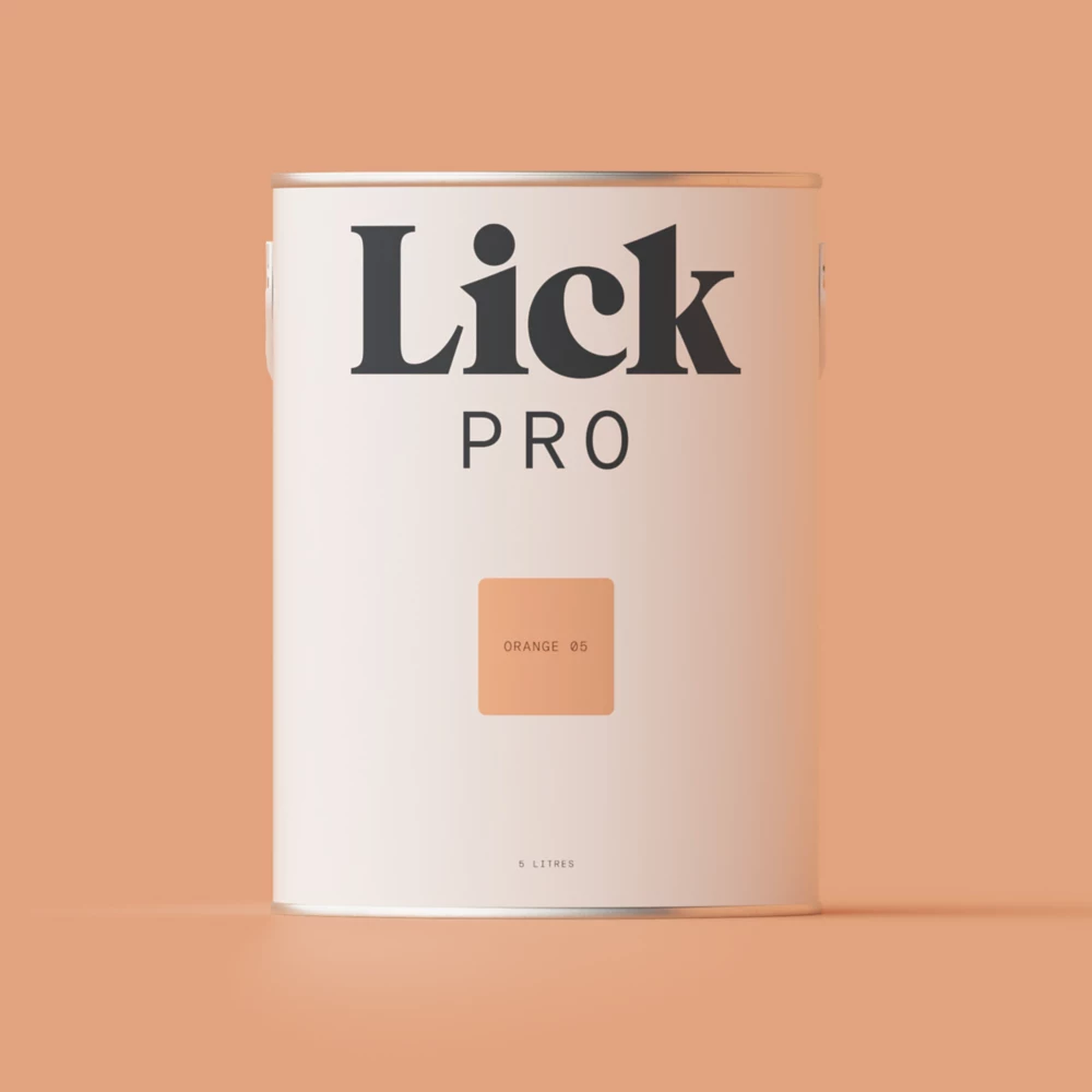 LickPro Eggshell Orange 05 Emulsion Paint 5Ltr