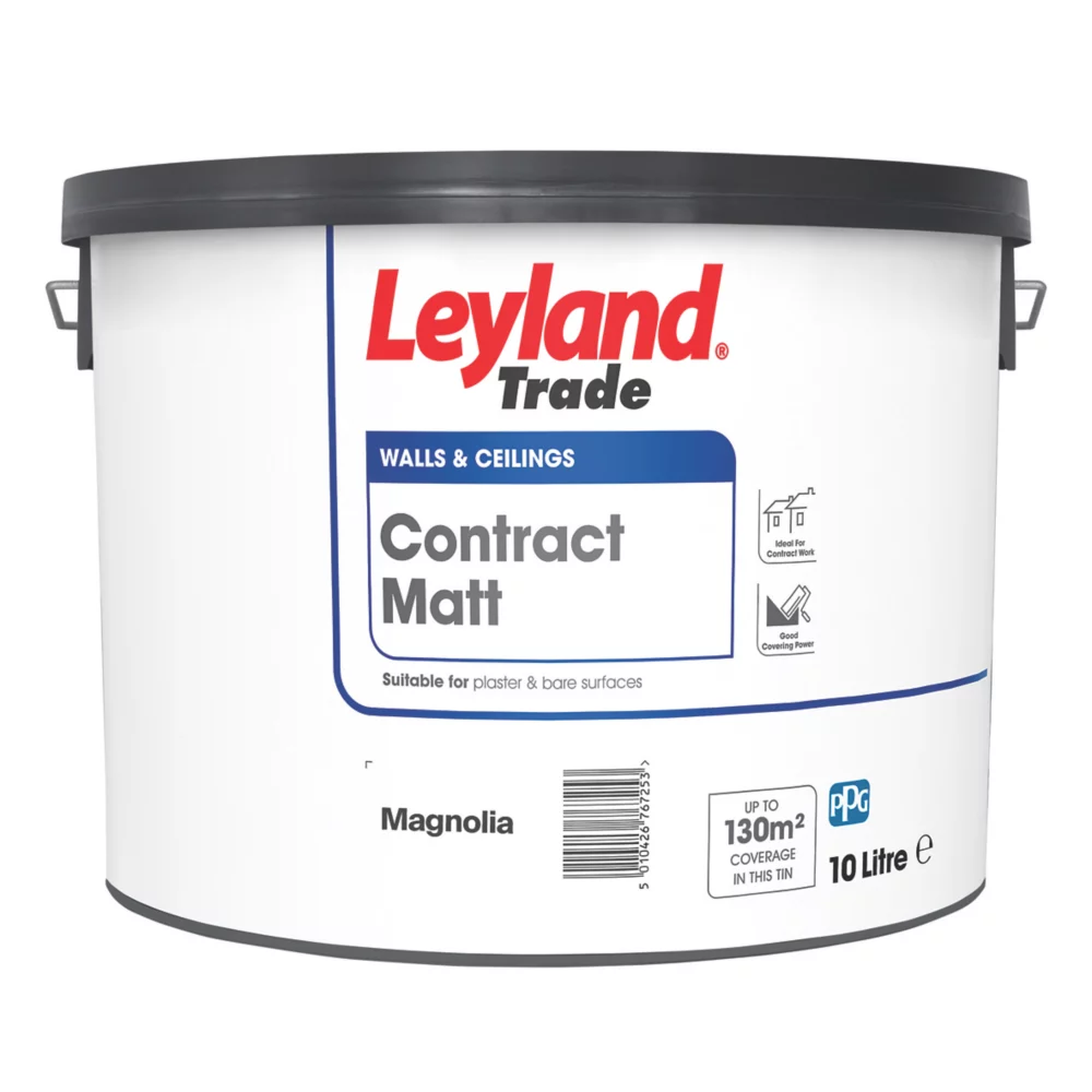 Leyland Trade Contract Matt Magnolia Emulsion Paint 10Ltr