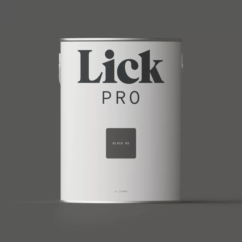 LickPro Eggshell Black 03 Emulsion Paint 5Ltr