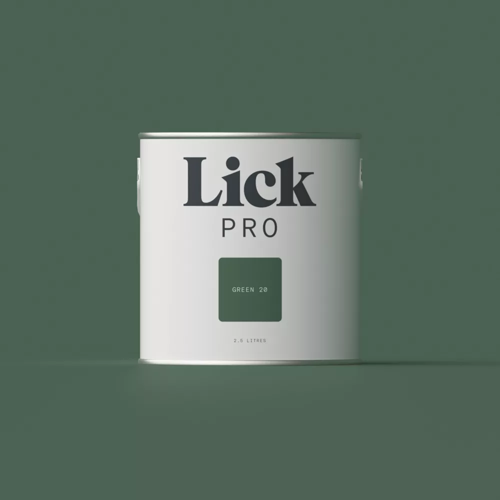 LickPro Matt Green 20 Emulsion Paint 2.5Ltr 3 LickPro Matt Green 20 Emulsion Paint 2.5Ltr